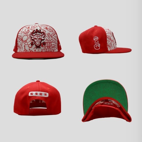 Bulls X Bmo artist series hats - Picture 2 of 7